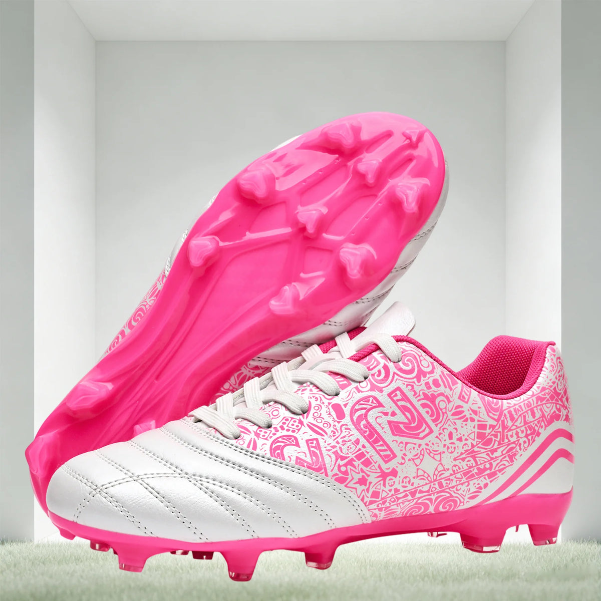 Chaussures de football unisexes pour hommes AG/FG, crampons légers en PU à haute adhérence pour l'entraînement sportif sur gazon extérieur