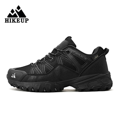HIKEUP Breathable Cushioning Nonslip Sneakers Men's Hiking Shoes Running Trekking Sneakers Outdoor Mountain Sports Shoes for Men