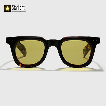 Luxury Brand Designer Classic Acetate Tortoise High Quality Sunglasses Man Retro Eyewear Fashion Men Outdoor Eyeglasses 148mm