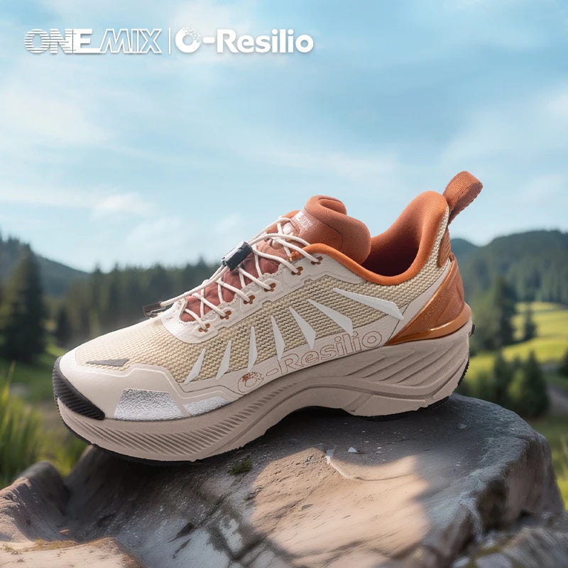 ONEMIX Trail Running Shoes Non-Slip Lightweight Sport Shoes Breathable Durable Hiking Male Athletic Anti-Slippery Men's Sneakers