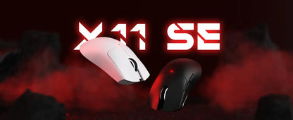 Bezdrôtová herná myš ATTACK SHARK X11SE, trojrežimová, ultraľahká 63g, so senzorom PAW3311, 22000 DPI, batéria 300mAh, dvojitý ovládač