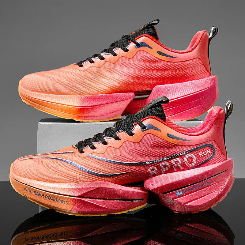Sneakers da uomo con soletta in carbonio, scarpe sportive da esterno con suola morbida in rete, scarpe da corsa leggere, antiscivolo, casual, da coppia, da tennis