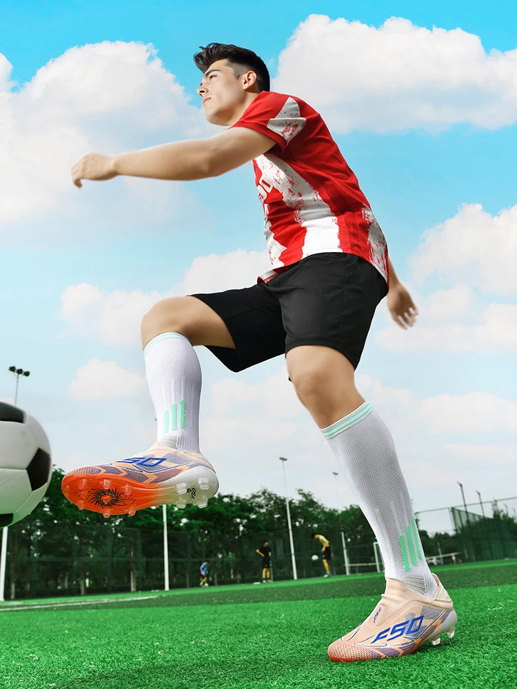 Herren-Fußballschuhe New Society für Rasen, atmungsaktive ultraleichte Outdoor-Sportschuhe für Erwachsene, Fußball-Sneaker für Herren