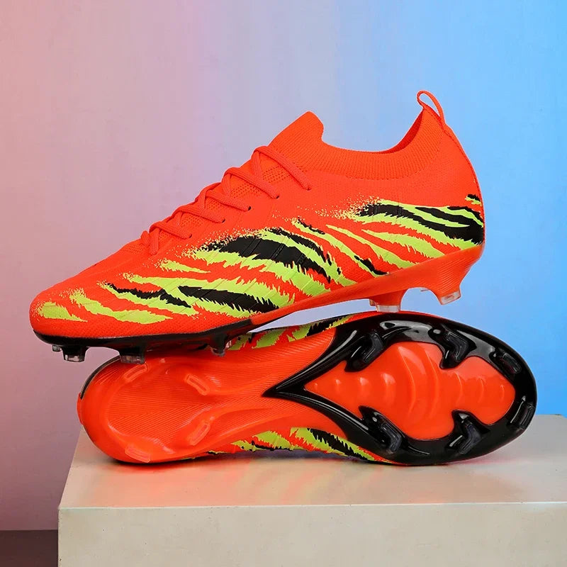 Chuteiras de futebol para homem, sapatos desportivos de futebol, para jogos, unissexo, ultraleves, confortáveis, antiderrapantes, para exterior, para relva, para adultos, de alta qualidade