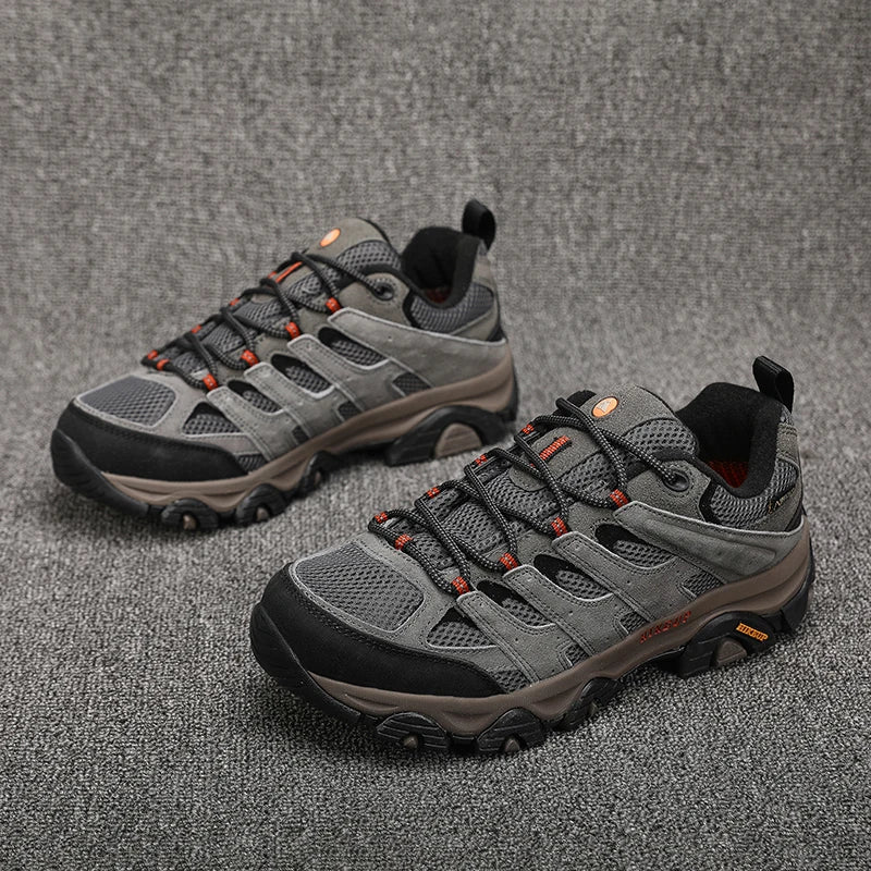 HIKEUP: Zapatillas de senderismo para hombre, de diseño, para escalada y trekking, de cuero, para deportes al aire libre, trabajo y carrera.
