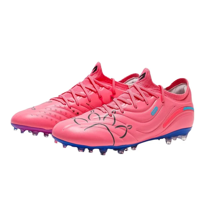 Kelme Men's Football Shoes Adult MG Short Spikes Artificial Turf Training Football Boots Ultra Light Anti-Slip Soccer Shoes