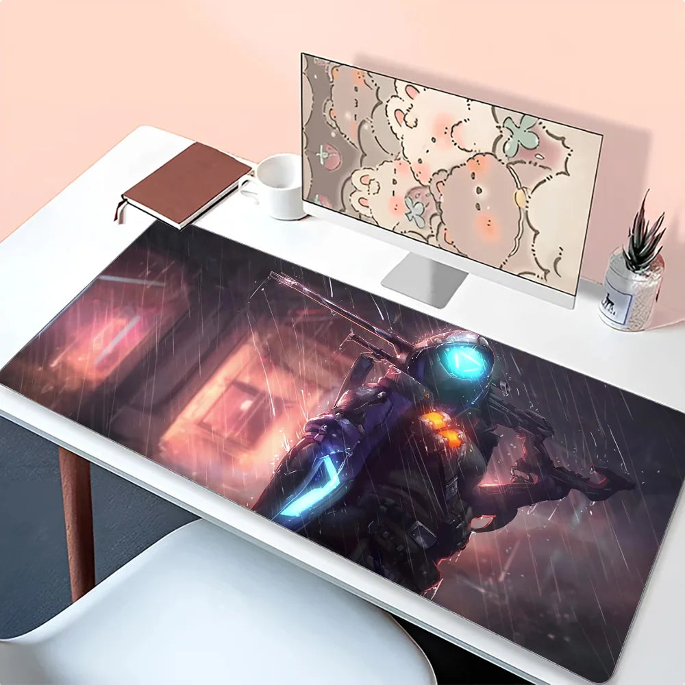 Ana Shrike Overwatch Mauspad Schreibtischmatte mit Polsterung Gaming-Zubehör Prime Gaming XXL Tastaturunterlage Polstermatte