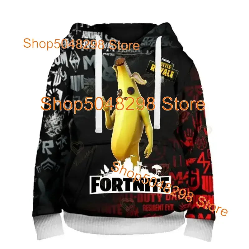Męskie i damskie bluzy z kapturem z nadrukiem 3D Battle Royale z motywem Fortnite Victory – bluzy z kapturem dla chłopców i dziewcząt w stylu streetwear
