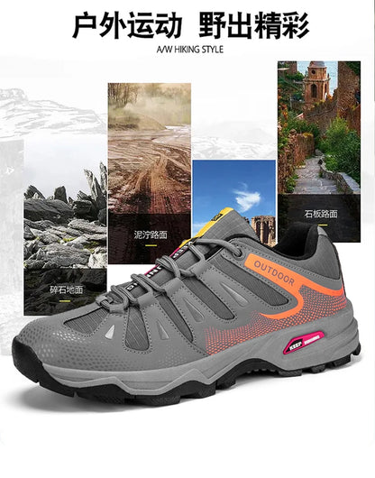 Scarpe da uomo per attività all'aperto - Scarpe da alpinismo antiscivolo da uomo - Calzature da viaggio, escursionismo e avventura - Sneaker casual alla moda