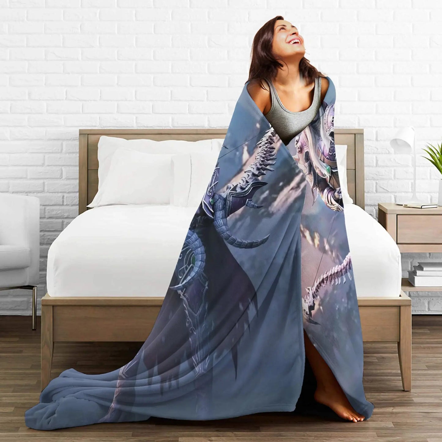 Warm BlanketStudents Travel World of Warcraft Sylvanas Windrunner Throw Blanket Flannel Bedspread For Home Decor Bed Cover