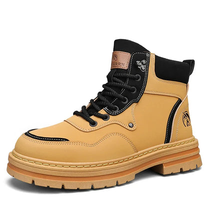 Hommes bottes 2025 chaussures décontractées hiver plate-forme en cuir concepteur de luxe Chelsea Cowboy travail en plein air sécurité cheville baskets