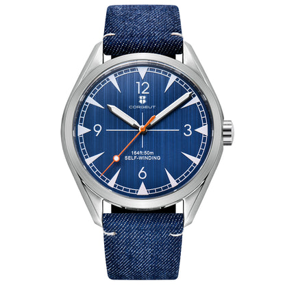 Orologi CORGEUT NH35/MIYOTA 8215 da uomo con cinturino in pelle, meccanici automatici, vetro zaffiro, orologi alla moda, casual e sportivi