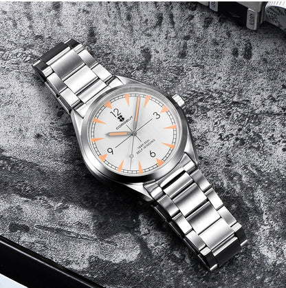 Orologi CORGEUT NH35/MIYOTA 8215 da uomo con cinturino in pelle, meccanici automatici, vetro zaffiro, orologi alla moda, casual e sportivi