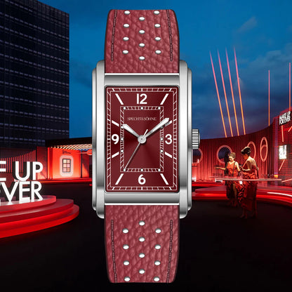 New Specht & Söhne Fashion Couple Watches VH31 Quartz Watches Casual Retro Clocks Sapphire Crystal Leather Strap Wristwatch