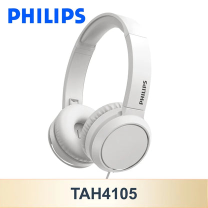 Philips TAH4105 Wired Headphones – HiFi Stereo Deep Bass HD Call Headset with Microphone for Online Learning, Office, Gaming & Sports