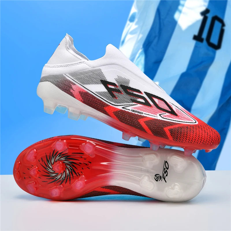 Nouvelles chaussures de football pour hommes, chaussures de sport, chaussures de soccer, haute qualité, ultralégères, haute tige, respirantes, futsal, antidérapantes, pour match en extérieur