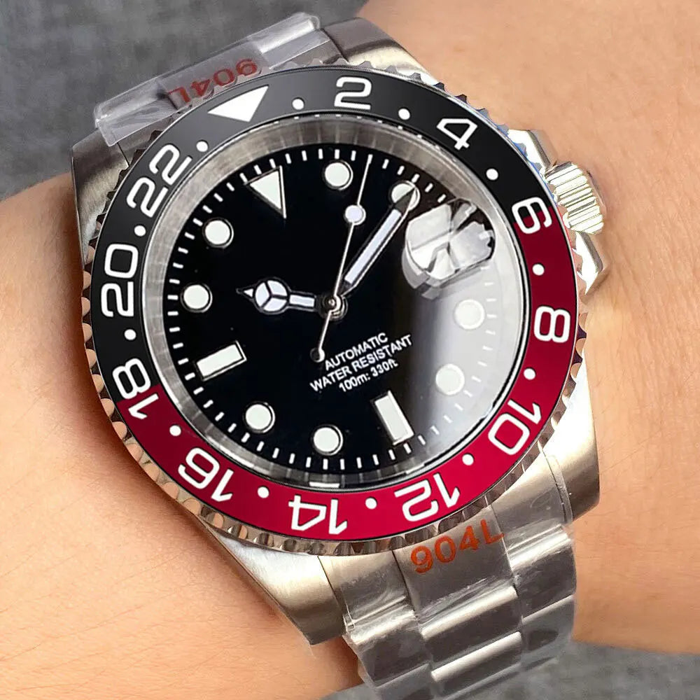 200m Waterproof Miyota8215 Automatic Men's Watch Diver Watches 40mm Mechanical Movement Luminous Jubilee Strap Glide Lock Buckle