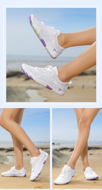 Sapatos para caminhar na água sem sapatos - Homem e Mulher - Sapatos de praia em malha de secagem rápida - Sapatos antiderrapantes para atividades ao ar livre - Sapatos unissexo para desportos aquáticos