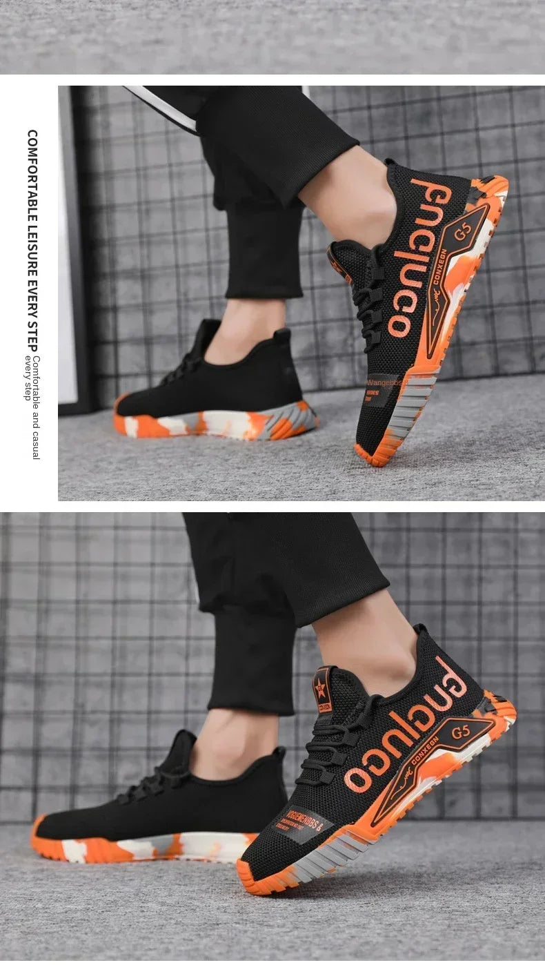 Runing Sport Fashion High Top Sneakers Zapatillas De Deporte 2024 Men Casual Mesh Shoes Light Soft Breathable Vulcanize Shoes