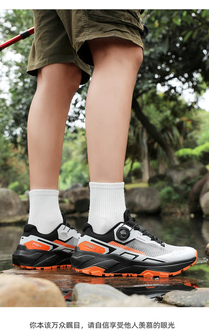 Spring & Summer Men's Running Shoes  Outdoor Hiking,Wear-Resistant Trail Shoes with BOA Closure,Breathable Sports & Casual Style