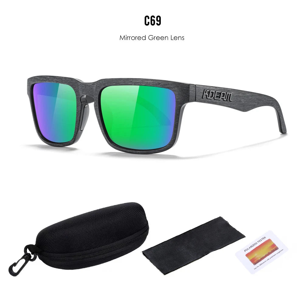 2025 Kdeam Polarized Sunglasses for Men Women Fashion Unisex Brand Trendy Outdoor Eyewear For Couple Mirror red lens