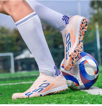 Men's Soccer Shoes Grass Football Boots Ultralight Sport Comfortable Indoor Cleats Non Slip Fg Turf Futsal Adult Non-Slip