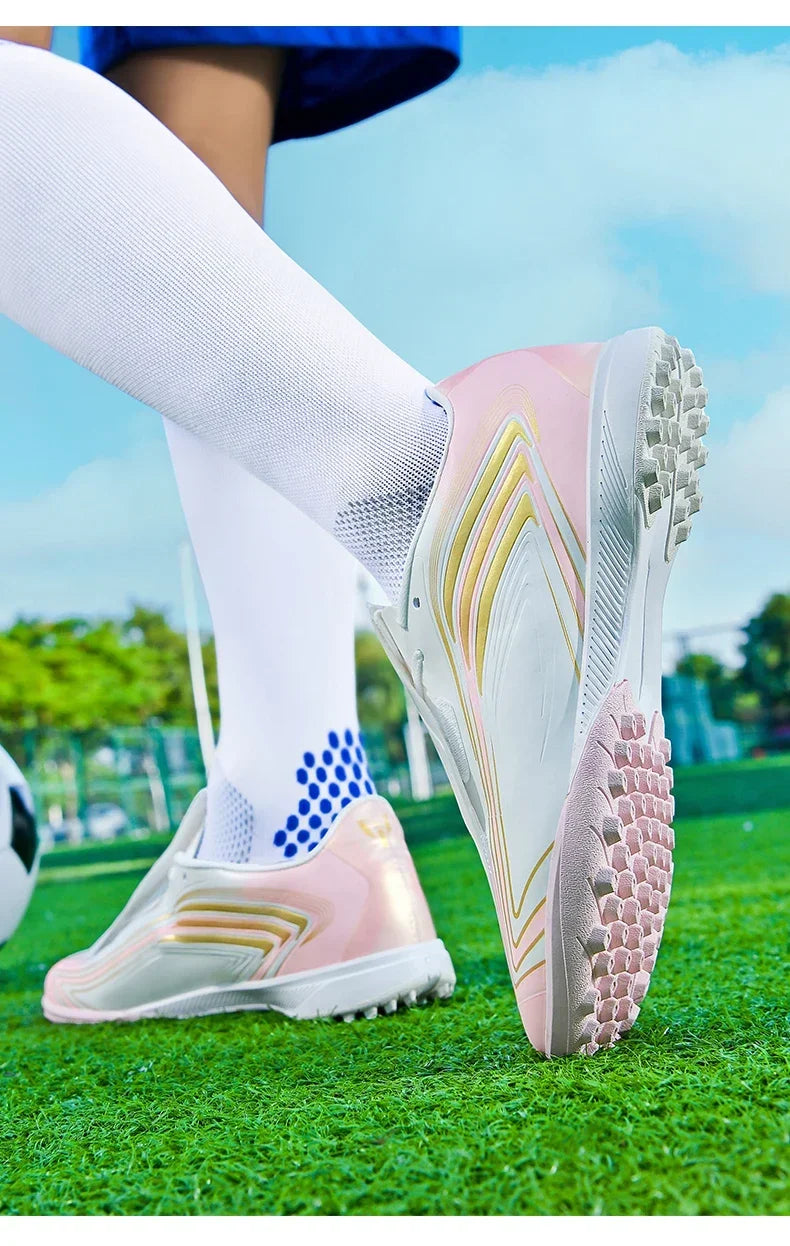 Nouvelles chaussures de football pour hommes, baskets de futsal, crampons, chaussures de football, pour terrain en herbe, montantes, pour l'extérieur, antidérapantes, pour l'intérieur, haute qualité, meilleures ventes