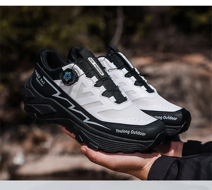 Chaussures de randonnée respirantes pour homme — Boucle rotative, semelle antidérapante