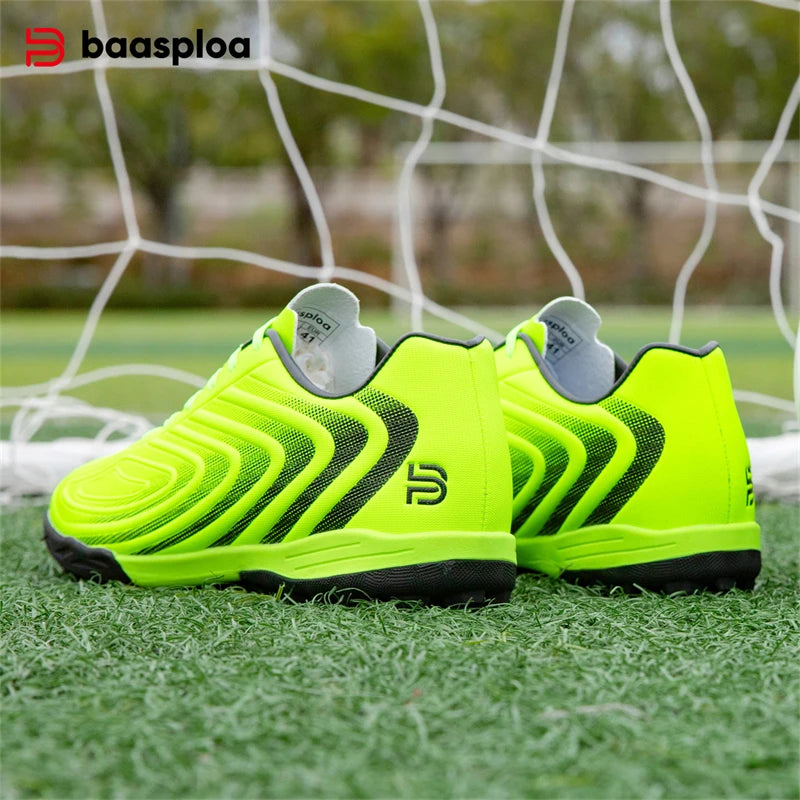 Baasploa Men Football Shoes New Arrival Comfort Lightweight Turf Training Soccer Shoes Professional Male Soft Sneakers Non-Slip