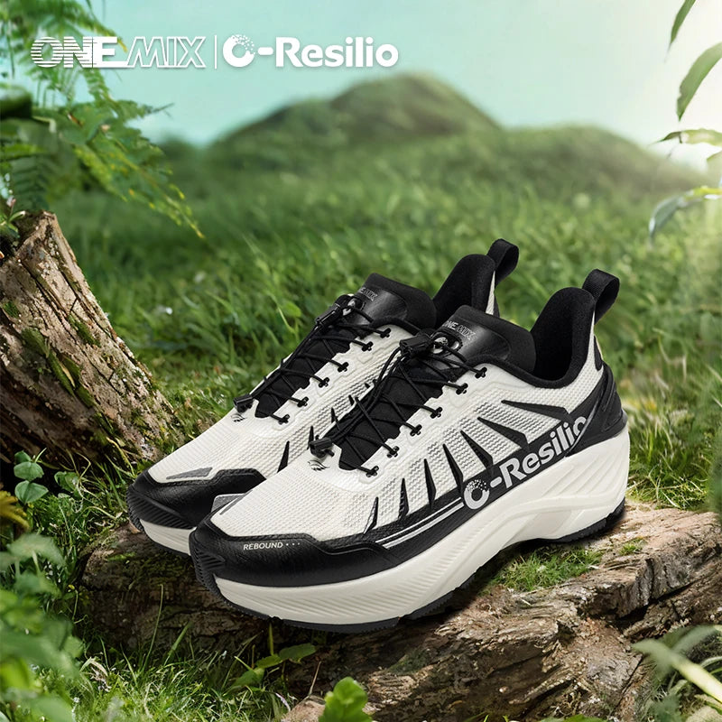 ONEMIX Trail Running Shoes Non-Slip Lightweight Sport Shoes Breathable Durable Hiking Male Athletic Anti-Slippery Men's Sneakers