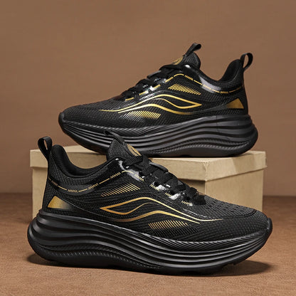 Unisex Breathable Mesh Sneakers Thick Cushion Sole Non-Slip Casual Running Walking Daily Sports Shoes