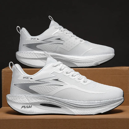 Men Running Shoes Marathon Sports Air Cushion Carbon Board Breathable Lightweight Comfortable Women Outdoor Athletic Sneakers
