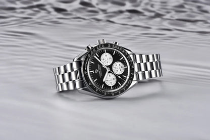 montre PAGANI DESIGN Moon – Chronographe à quartz de luxe pour homme, style sportif, verre saphir avec traitement antireflet, affichage luminescent