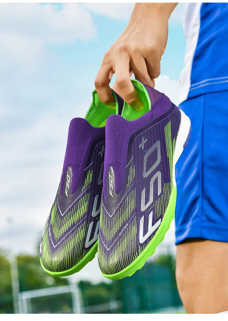 New Men's Soccer Shoes Match Football Boots Sneakers Non-Slip Grass Cleats High-Quality Futsal Indoor Hot-Selling High-Top Outdoor