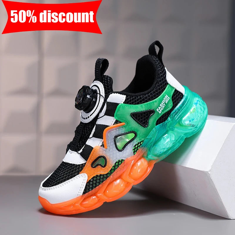 Children Sports Shoes Ultra Light Mesh Breathable School Training Running Shoes Soft Sole Anti Slip Casual Walking Shoes Kids