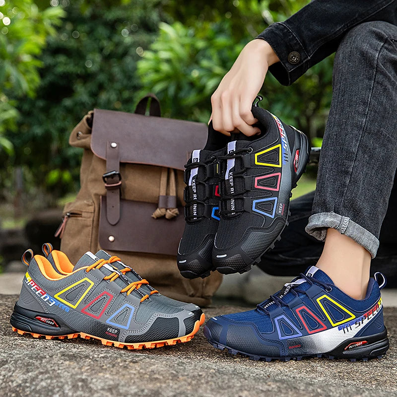 Men's Hiking Shoes Outdoor Sports Lace-Up Hiking Shoes Women's Hiking Sports Non-slip Hunting Tactical Sports Shoes