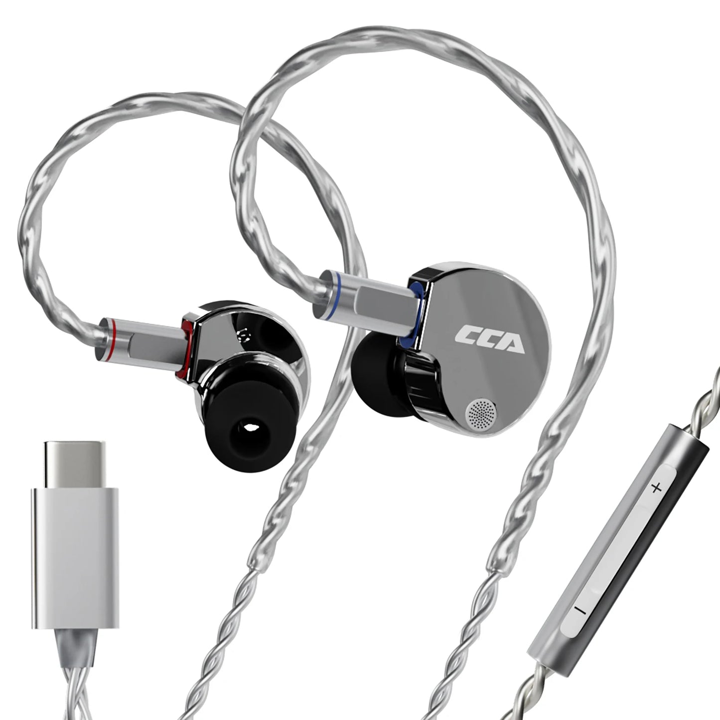 CCA Phoenix HiFi Wired Earphones Metal Alloy In-Ear Headphones with 10mm Dual Magnetic Dynamic Driver for Gaming & Music