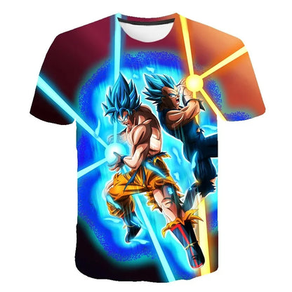 Herre-T-shirts Dragon Ball Z-T-shirt Drengetøj Børnetøj Sommer T-shirts med korte ærmer Børnetøj med tegneseriefigurer T-shirts til baby-drenge