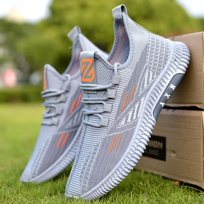 New Summer Men's Shoe Versatile Coconut Shoe Breathable Thin Mesh Casual Slip-On Sports Shoe Comfortable Low Cut round Toe