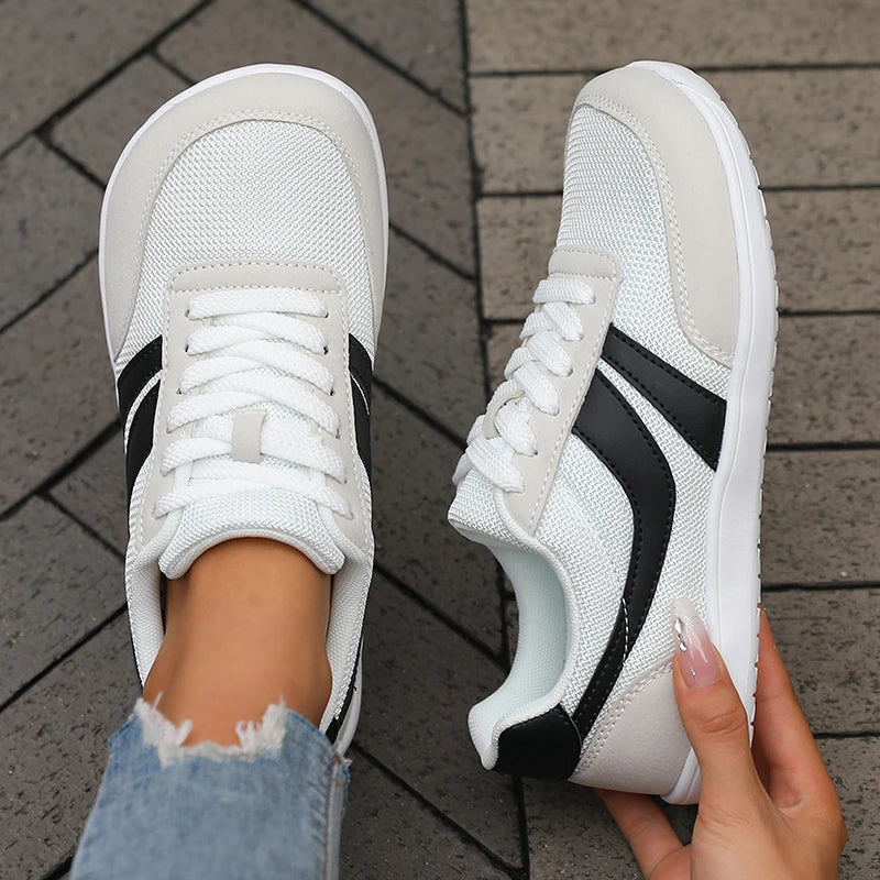 Women's Shoes Sneakers Wide Toe Barefoot Casual Wide Last Fashionable Canvas Black Flat Board Shoes Breathable Mesh Men's Shoes