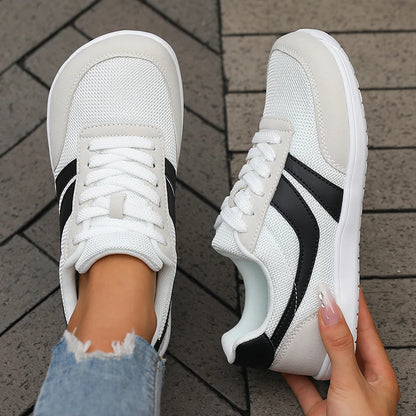 Women's Shoes Sneakers Wide Toe Barefoot Casual Wide Last Fashionable Canvas Black Flat Board Shoes Breathable Mesh Men's Shoes
