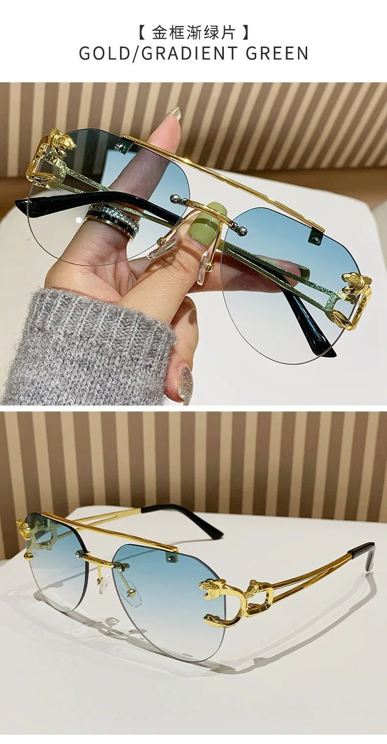 Keret nélküli női napszemüveg, luxus, designer, vintage, UV400, férfi napszemüveg, Lunette, Shades De Soleil, Femme, Gafas De Sol, Mujer, Lentes