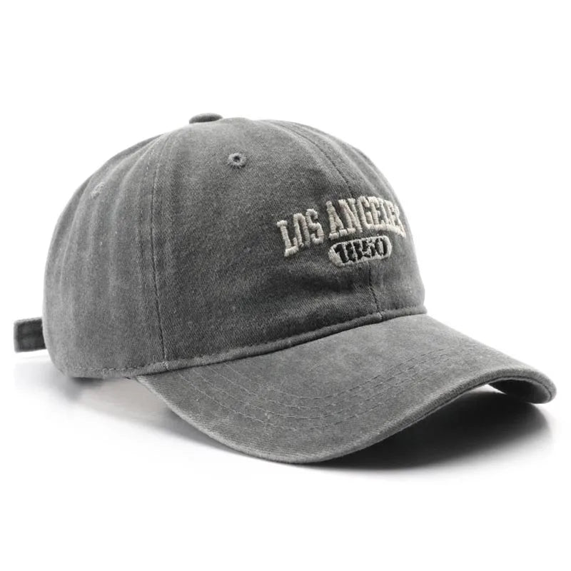 Fashion Casual Baseball Cap for Women Men Cotton Soft Top Hats Unisex Los Angeles Embroidery Snapback Hat Hiking Sunscreen Caps