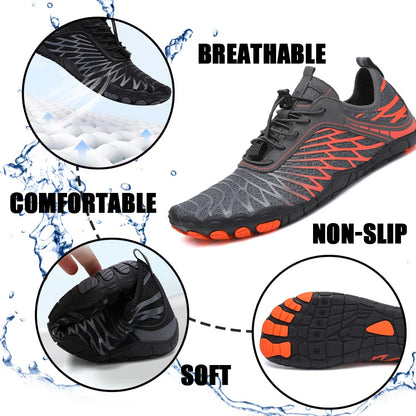 Men Water Shoes Women Beach Barefoot Aqua Shoes Quick Dry Swimming Wading Sports Sneakers Upstream Boating Fishing Surf Sneakers