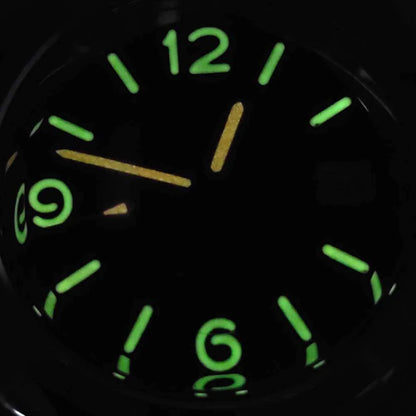 Parnsrpe Men's Automatic Mechanical NH35 Watch Polished Case Sapphire Glass Leather Strap 40mm Men's Watch