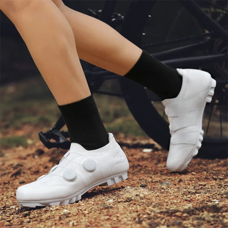 Men Mtb Cycling Shoes New Women Pink Self-Locking Cleats Speed Road Bicycle Shoes Flat Trail Racing SPD Mountain Bike Sneakers