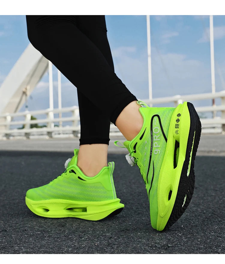 New men's and women's running shoes breathable racing sports shoes carbon cushioning lightweight men's jogging training shoes