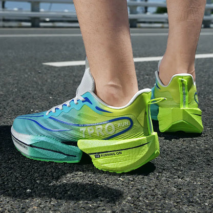 Sneakers da uomo con soletta in carbonio, scarpe sportive da esterno con suola morbida in rete, scarpe da corsa leggere, antiscivolo, casual, da coppia, da tennis