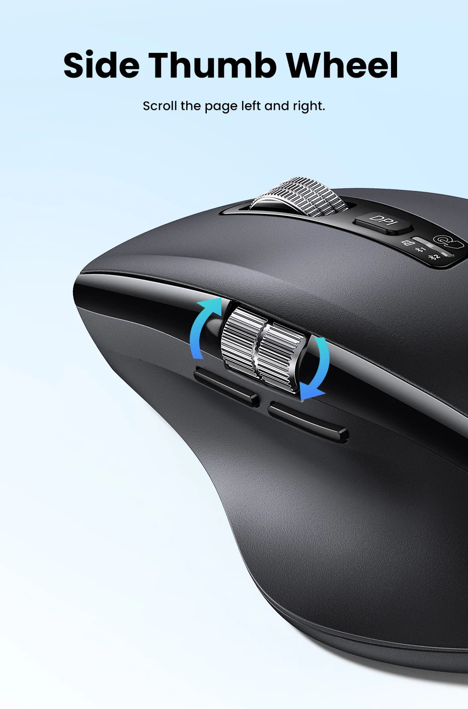 UGREEN  Wireless Mouse Hyper-Fast Scroll Bluetooth 5.4 2.4G Ergonomic 5000DPI for MacBook Tablet Laptops Computer PC Mice