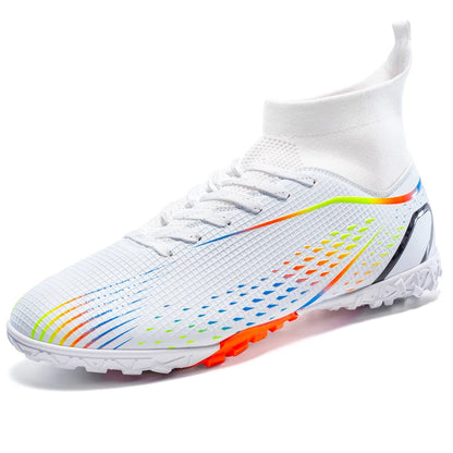 Herren-Fußballschuhe Herren-Rasen-Fußballschuhe, atmungsaktiv, weich, Outdoor-Fußballschuhe, Stollen, lange Spikes, bequeme Trainings- und Sportschuhe für Herren